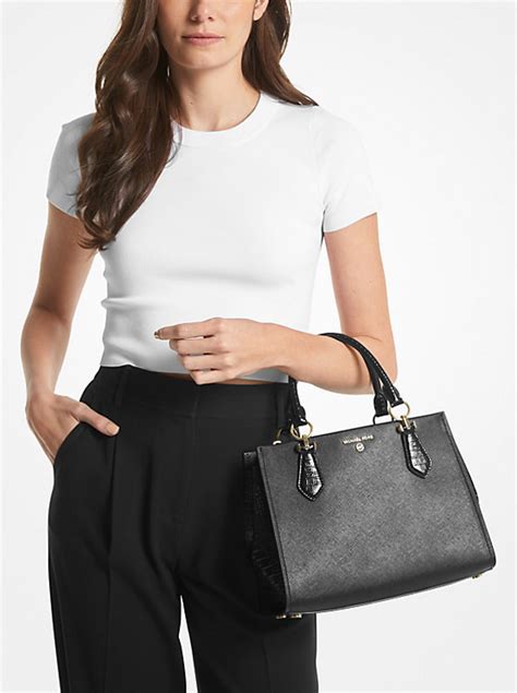 michael michael kors saffiano leather clutch|Michael Kors marilyn medium saffiano.